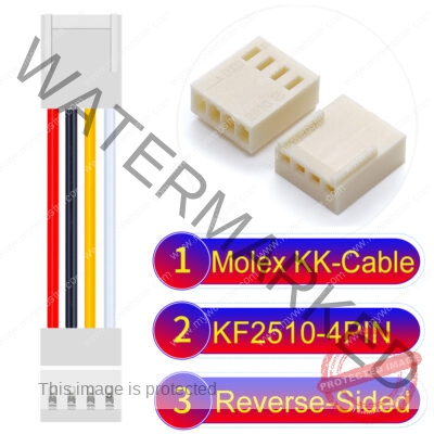 Molex KK-Cable KF2510 4-Pin Reverse-Side-Head PVC Cable