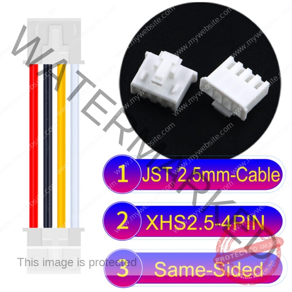 JST XHS2.5 with Belt Lock 4Pin Same-Side-Head Cable