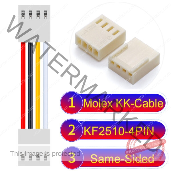 Molex KK-Cable KF2510 4-Pin Same-Side-Head PVC Cable