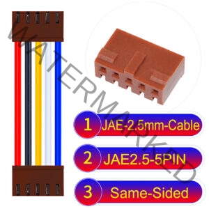 JAE 2.5mm 5-Pin Same-Side-Head 22AWG PVC Cable