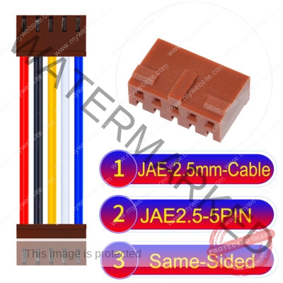 JAE 2.5mm 5-Pin Same-Side-Head 22AWG PVC Cable