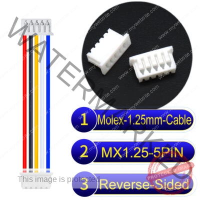 Molex MX1.25mm Picoblade 5-Pin Reverse-Side-Head 28AWG UL1571 Cable