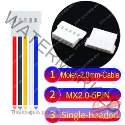 Molex MX2.0mm 5-Pin Male Single-Headed Cable