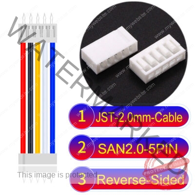 JST 2.0mm SAN2.0 5Pin Reverse-Side-Head Cable