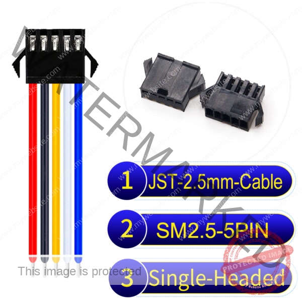 JST 2.5mm SM2.54 5Pin Single-Headed Cable