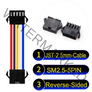 JST 2.5mm SM2.54 5Pin Reverse-Side-Head Cable