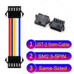 JST 2.5mm SM2.54 5Pin Male Same-Side-Head Cable