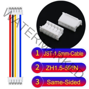 JST ZH1.5 5Pin Same-Side-Head Cable