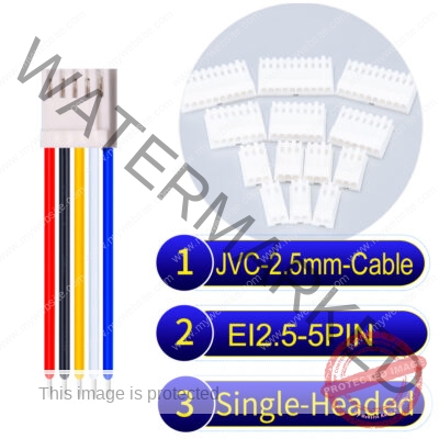 JVC 2.5mm 5-Pin Single-Headed 22AWG PVC Cable