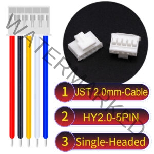 JST HY2.0mm 5-Pin Single-Headed 22AWG PVC Cable