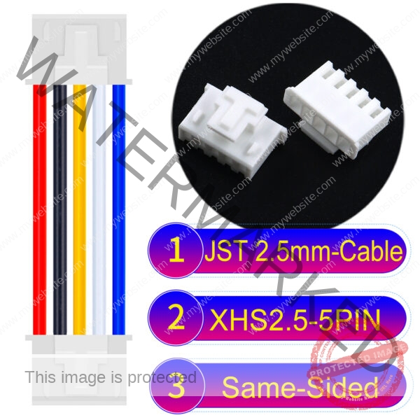 JST XHS2.5 with Belt Lock 5Pin Same-Side-Head Cable