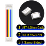 JST GH1.25mm 6-Pin Same-Side-Head 28AWG PVC Cable