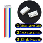 Molex MX1.25mm Picoblade 6-Pin Single-Headed 28AWG UL1571 Cable