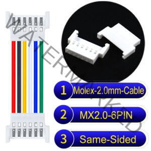 Molex MX2.0mm 6-Pin Female Same-Side-Head Cable