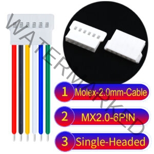 Molex MX2.0mm 6-Pin Male Single-Headed Cable