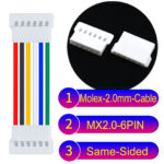 Molex MX2.0mm 6-Pin Male Same-Side-Head Cable