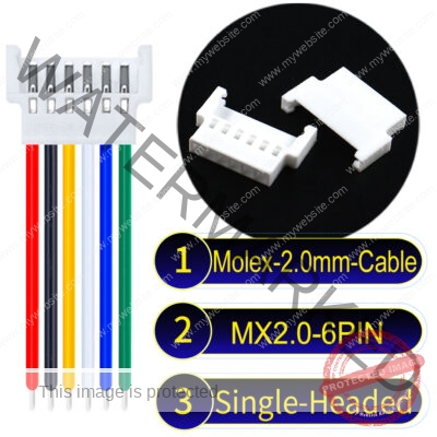 Molex MX2.0mm 6-Pin Female Single-Headed Cable