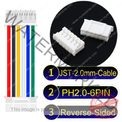 JST 2.0mm PH2.0 6Pin Reverse-Side-Head Cable