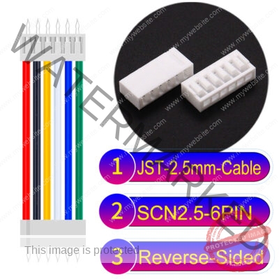 JST 2.5mm SCN2.5 6Pin Reverse-Side-Head Cable