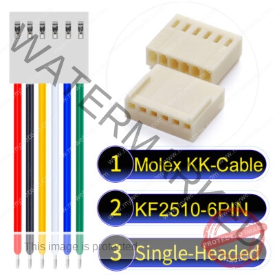 Molex KK-Cable KF2510 6-Pin Single-Headed PVC Cable