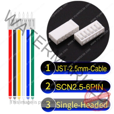 JST 2.5mm SCN2.5 6Pin Single-Headed Cable