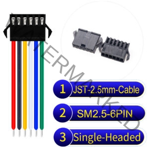 JST 2.5mm SM2.54 6Pin Single-Headed Cable