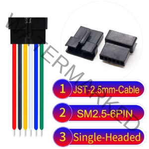 JST 2.5mm SM2.54 6Pin Female Single-Headed Cable