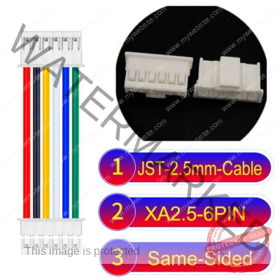 JST 2.5mm XA 6Pin Same-Side-Head Cable