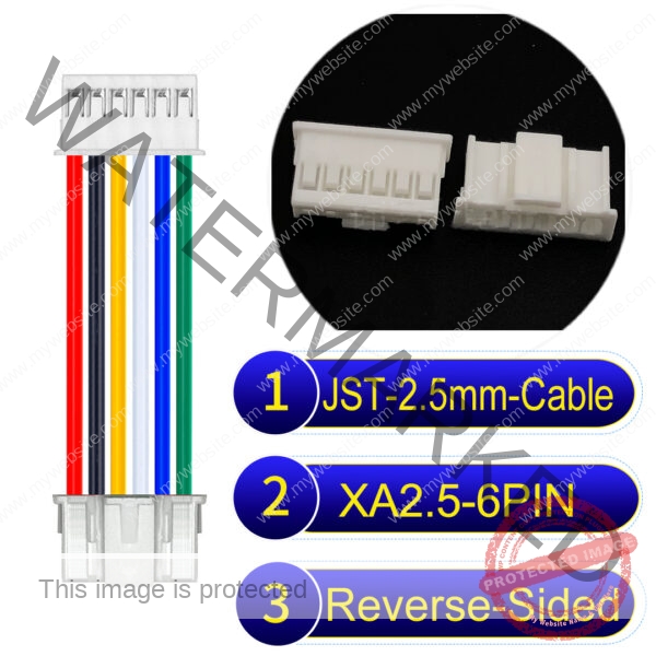 JST 2.5mm XA 6Pin Reverse-Side-Head Cable