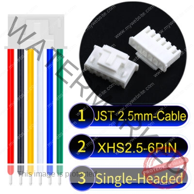 JST XHS2.5 with Belt Lock 6Pin Single-Headed Cable