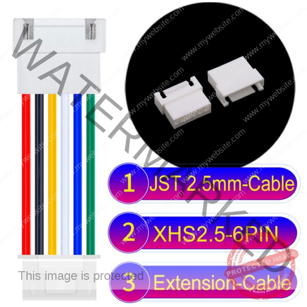 JST XHS2.5 with Belt Lock 6Pin Male Female Extension Cable