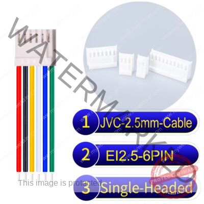 JVC 2.5mm 6-Pin Single-Headed 22AWG PVC Cable