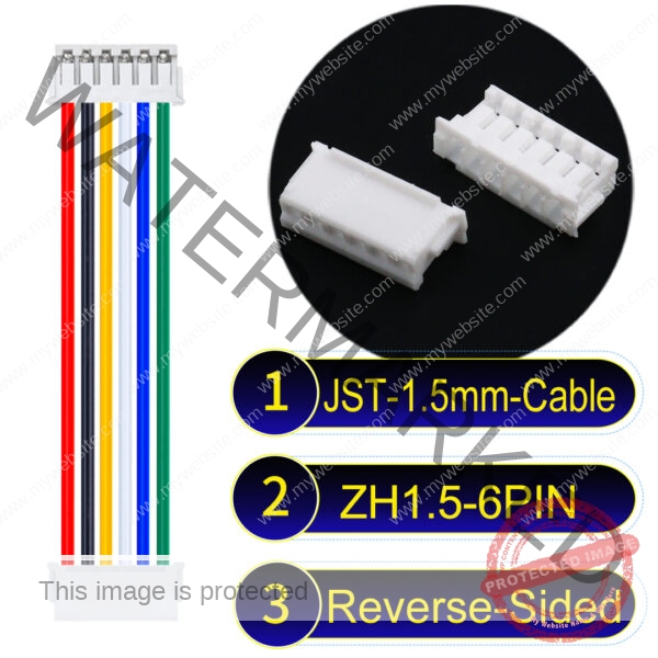 JST ZH1.5 6Pin Reverse-Side-Head Cable