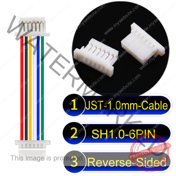 JST SH1.0 6Pin Reverse-Side-Head Cable