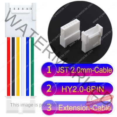 JST HY2.0mm 6-Pin Extension Cable 22AWG PVC Cable