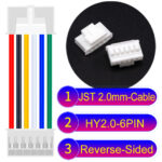 JST HY2.0mm 6-Pin Reverse-Side-Head 22AWG PVC Cable