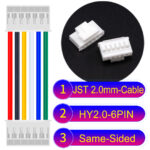 JST HY2.0mm 6-Pin Same-Side-Head 22AWG PVC Cable