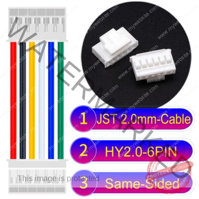 JST HY2.0mm 6-Pin Same-Side-Head 22AWG PVC Cable