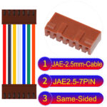 JAE 2.5mm 7-Pin Same-Side-Head 22AWG PVC Cable