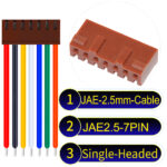 JAE 2.5mm 7-Pin Single-Headed 22AWG PVC Cable