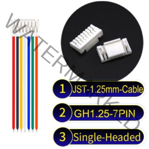 JST GH1.25mm 7-Pin Single-Headed 28AWG PVC Cable