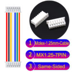 Molex MX1.25mm Picoblade 7-Pin Same-Side-Head 28AWG UL1571 Cable