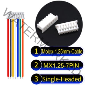 Molex MX1.25mm Picoblade 7-Pin Single-Headed 28AWG UL1571 Cable