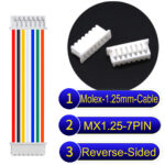 Molex MX1.25mm Picoblade 7-Pin Reverse-Side-Head 28AWG UL1571 Cable