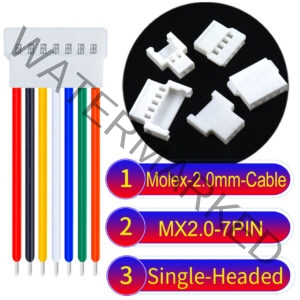 Molex MX2.0mm 7-Pin Male Single-Headed Cable