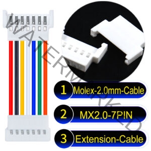 Molex MX2.0mm 7-Pin Male Female Extension Cable