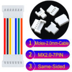 Molex MX2.0mm 7-Pin Male Same-Side-Head Cable