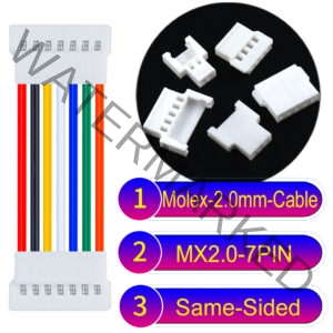 Molex MX2.0mm 7-Pin Male Same-Side-Head Cable