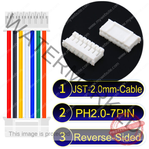 JST 2.0mm PH2.0 7Pin Reverse-Side-Head Cable