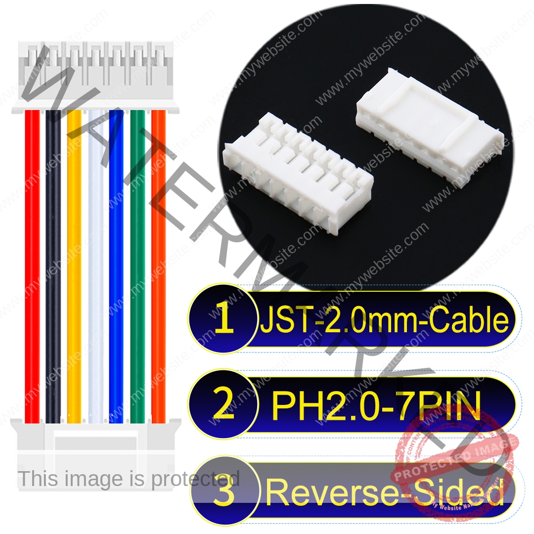 JST 2.0mm PH2.0 7Pin Reverse-Side-Head Cable